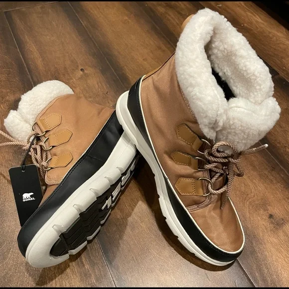 SOREL Explorer Carnival Waterproof Boot with Faux Fur Collar NEW - Picture 4 of 16